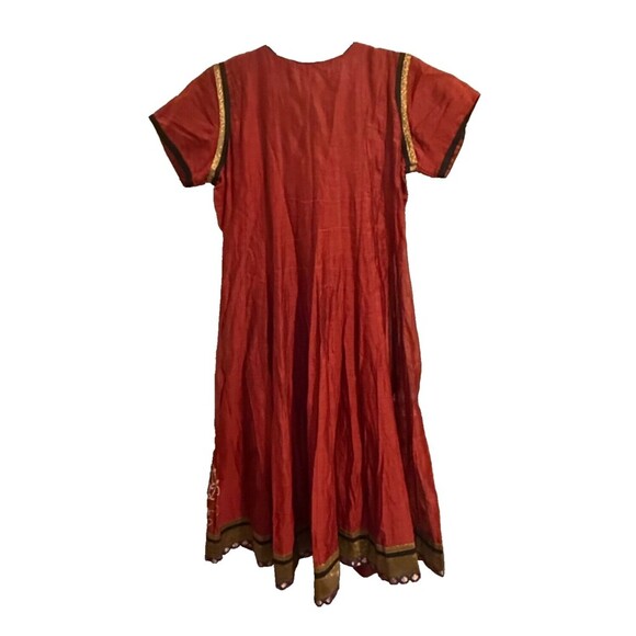 indian pakistani youth girls dress top‎ only 40 embroidered sequins red gold - Picture 5 of 5